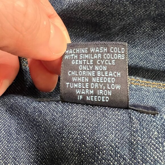 Vintage A-line Drop Waist Midi Skirt Full Denim Jean Coastal Cowgirl Westerncore - Picture 7 of 9